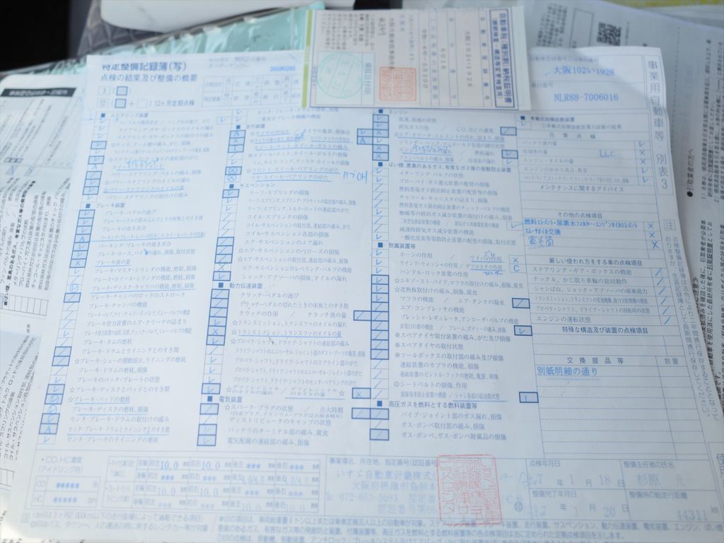 保証書、記録簿多数あり!